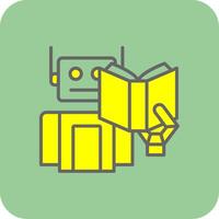 Robot Filled Yellow Icon vector