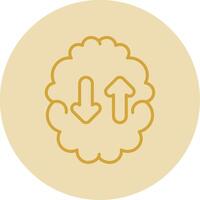 Knowledge Line Yellow Circle Icon vector