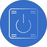 Power Button Flat Bubble Icon vector