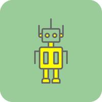 Robot Filled Yellow Icon vector