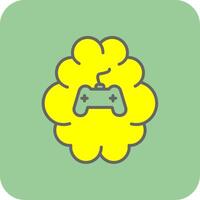 juego de azar lleno amarillo icono vector