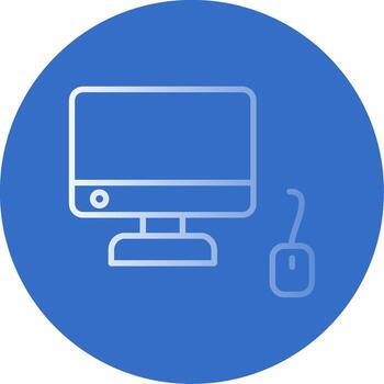 Computer Flat Bubble Icon vector