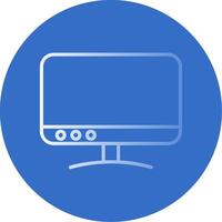 Tv Flat Bubble Icon vector