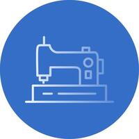 Sewing Machine Flat Bubble Icon vector