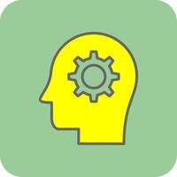 Thought Filled Yellow Icon vector