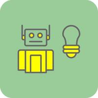 Robot Filled Yellow Icon vector