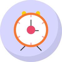alarma reloj plano burbuja icono vector