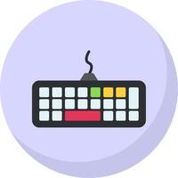 teclado plano burbuja icono vector