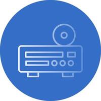 Dvd Player Flat Bubble Icon vector