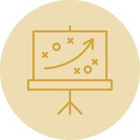 Training Line Yellow Circle Icon vector