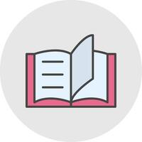 Reading Line Filled Light Icon vector