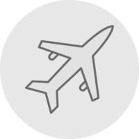 Old Plane Line Filled Light Icon vector