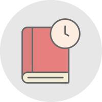 History Line Filled Light Icon vector