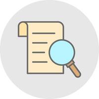 Research Report Line Filled Light Icon vector