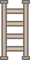 Step Ladder Line Filled Light Icon vector