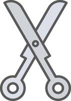 Scissors Line Filled Light Icon vector