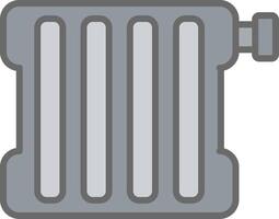 Radiator Line Filled Light Icon vector