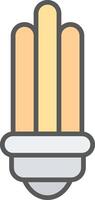 Bulb Line Filled Light Icon vector
