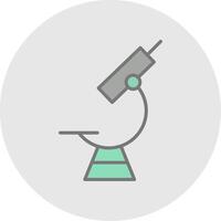 Microscope Line Filled Light Icon vector