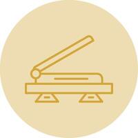 Scanner Line Yellow Circle Icon vector