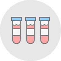 Test Tube Line Filled Light Icon vector