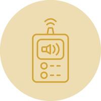 Recorder Line Yellow Circle Icon vector