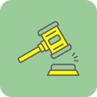 Auction Filled Yellow Icon vector