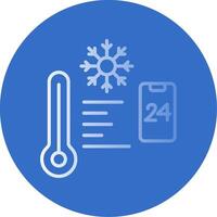 Temperature Control Flat Bubble Icon vector