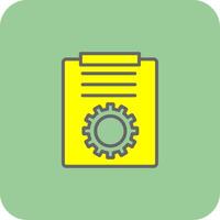 Project Management Filled Yellow Icon vector