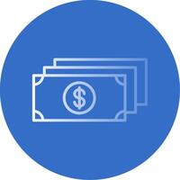 Dollar Flat Bubble Icon vector