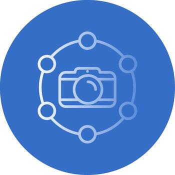 Camera Flat Bubble Icon vector