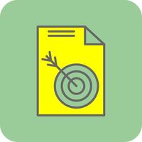 Target Filled Yellow Icon vector