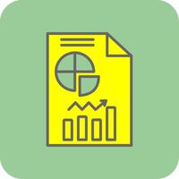 Analytics Filled Yellow Icon vector