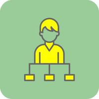 Hierarchy Filled Yellow Icon vector