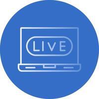 Laptop Flat Bubble Icon vector