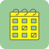 Schedule Filled Yellow Icon vector