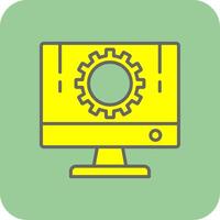 Development Filled Yellow Icon vector