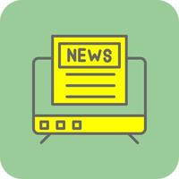 News Filled Yellow Icon vector