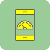 Dashboard Filled Yellow Icon vector