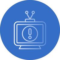 Television Flat Bubble Icon vector