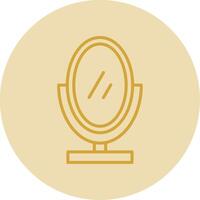 Mirror Line Yellow Circle Icon vector