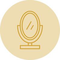 Mirror Line Yellow Circle Icon vector