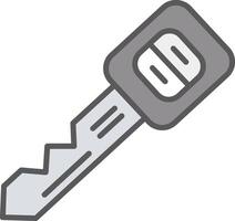 Car Key Line Filled Light Icon vector