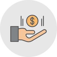 Payday Loan Line Filled Light Icon vector