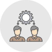 Workforce Line Filled Light Icon vector