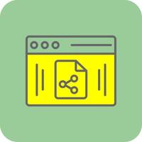 File Sharing Filled Yellow Icon vector