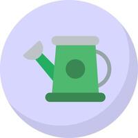 Watering Can Flat Bubble Icon vector