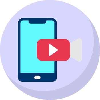 Mobile Flat Bubble Icon vector