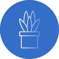 Snake Plant Flat Bubble Icon vector