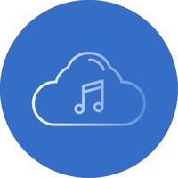 Cloud Flat Bubble Icon vector